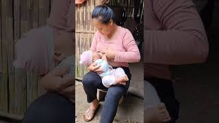 breastfeeding breastfeeding newbornfeeding baby breastfeeding shortvideo cute trending [upl. by Aicatsal]