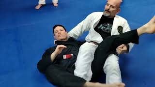 Top Half Guard Lapel Choke with Back Step 2 [upl. by Ecienahs]