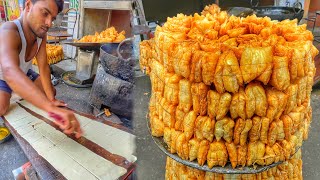 Khaja Sweet Delicacy of Bihar  Art of Making Sweet Puff in Patna  Indian Street Food [upl. by Yunfei61]