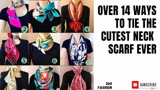 How to tie a neck scarf  neck scarf tutorial  Over 14 ways to tie a neck scarf [upl. by Goines]