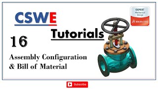 CSWE Sample question  Assembly Configuration amp BOM  CSWPA  DT  EP  16  CSWE Master Series [upl. by Eiuqnom]