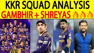 KKR Squad Analysis  Gautam Gambhir Returns Shreyas Factor and Target Players [upl. by Rosemare254]