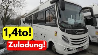 Wohnmobil 2023 50 sparen durch Gebrauchte  14to ECHTE ZULADUNG  Concorde Carver 890 RRL 2018 [upl. by Peti]