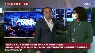 Rogério Forcolen Do quotBrasilUrgenteRSquot Chama Estagiário Ao Vivo  Band RS 300421 [upl. by Duster]