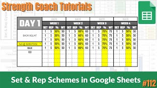 Saving Set amp Rep Schemes in Google Sheets  Strength Coach Tutorials [upl. by Ayiram]