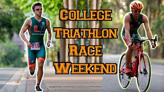 COLLEGE WEEKEND IN MY LIFE TRIATHLON RACE EDITION [upl. by Jorgan246]