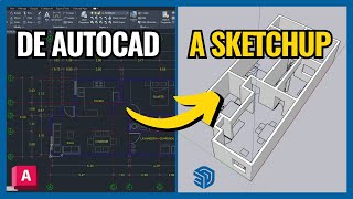 Como Importar un plano de AutoCAD a SketchUp 2023 ▶ PASO A PASO  Hack Secreto al Final [upl. by Kentiggerma736]