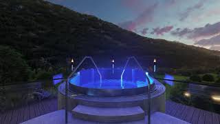 News 2021  Rooftop Spa with relax area finnish panorama sauna fire place amp sky pool [upl. by Hnad]