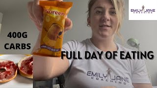 FULL DAY OF EATING 400G CARBS [upl. by Trotter]