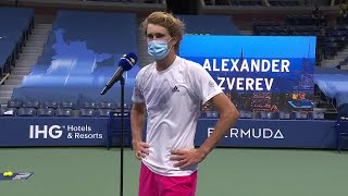 Alexander Zverev quotIm through to my first Grand Slam finalquot  US Open 2020 Interview [upl. by Hola]