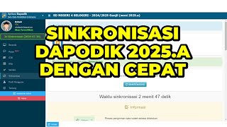 CARA SINKRONISASI APLIKASI DAPODIK VERSI 2025A SEMESTER GANJIL  CARA SINKRON DAPODIK VERSI 2025A [upl. by Cope]