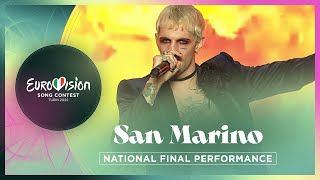 Achille Lauro  Stripper  San Marino 🇸🇲  National Final Performance  Eurovision 2022 [upl. by Eniowtna]