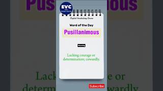 quotPusillanimousquot Meaning in English English Vocabulary Course english englishvocabulary [upl. by Bertolde]