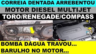 Toro diesel correia dentada arrebentou motor 20 multijet Compass Renegade P0341 barulho motor [upl. by Timrek658]