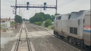 Rear view RFW on Pennsylvanian train 43 Philadelphia to Harrisburg 6524 [upl. by Proctor]