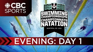 U Sports Swimming National Championships Evening Session  DAY 1  CBC Sports [upl. by Anomas]