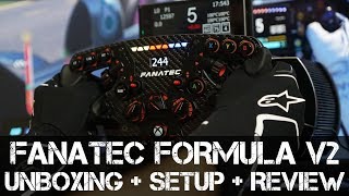 FANATEC ClubSport Formula V2 Wheel  Unboxing Setup Testing amp Review [upl. by Nnaecyoj762]