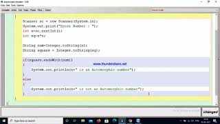 Automorphic Number Program in Java [upl. by Ginger]