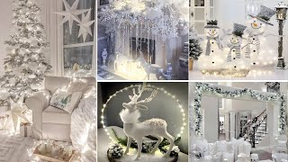 🎄100 CHRISTMAS DECOR IDEAS 2024  WHITE CHRISTMAS DECORATIONS IDEAS  CHRISTMAS TRENDS 2024 🎄 [upl. by Junius601]