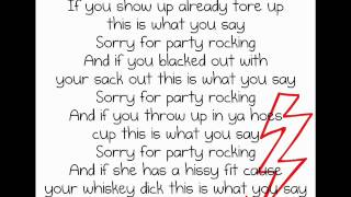 LMFAO  Sorry For Party Rocking  Lyrics [upl. by Lladnar]