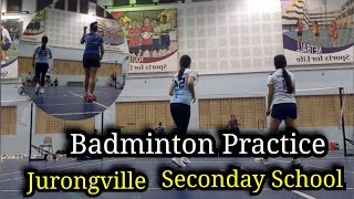 Badminton Practice at Jurongville Secondary School  Jovelyn Mirambel [upl. by Mavra]