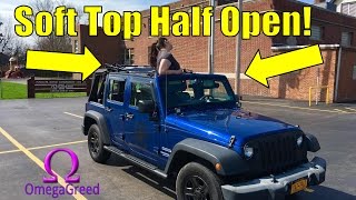 Driving with the Jeep Wrangler Unlimited SoftTop Halfway Open [upl. by Jillayne926]