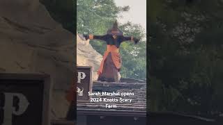 Opening scaremony Sarah Marshal witch Knotts Scary Farm 2024 [upl. by Danice]