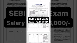 SEBI Grade A Officer 2024 Exam Notification  Legal Job Vacancy  SEBI Grade A Legal 2024 sebi [upl. by Celina81]