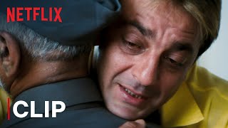 Munna Gives Jaadu Ki Jhappi To Maqsood Bhai  Sanjay Dutt  Munna Bhai MBBS  Netflix India [upl. by Lleval]