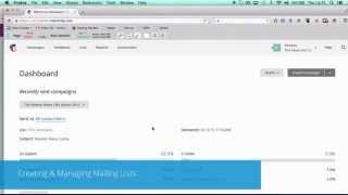 2 Creating amp Managing Mailing Lists MailChimp Course [upl. by Oag]