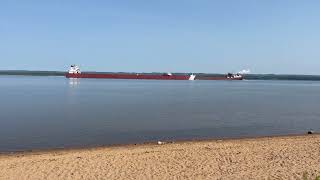 Great Lakes freighters Edgar B Speer and Lee A Tregurtha [upl. by Annaierb]