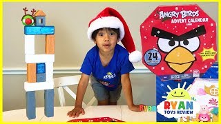 Ryan opens Advent Calender Angry Birds and Thomas amp Friends for Christmas [upl. by Esikram]