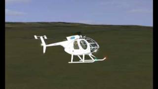 MD500E Helicopter Landing Redhill EGKR FSX [upl. by Deva]