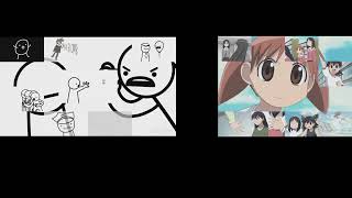 Asdf Movie and Azumanga Daioh Sparta GYA Remix Duoparison [upl. by Eednahs]