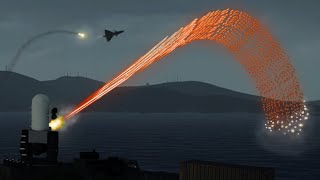 Fighter Jet shot down by CRAM  Phalanx CIWS  Military Simulation  ArmA 3 [upl. by Naux]