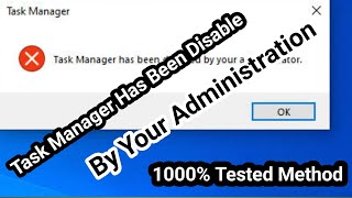 how to fix Task Manager Has Been Disabled By Your Administrator  Task Manager has been disabled fix [upl. by Portingale]