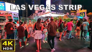 4K HDR Las Vegas Strip Narrated Night Walk  2023  Las Vegas USA [upl. by Daas]