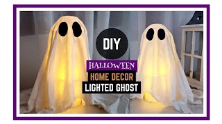 DIY HALLOWEEN 🎃  How to make a lighted ghost easily [upl. by Rae]