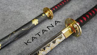 Forging a KATANA  How to forge a special goldplated version katana [upl. by Ayerdna]