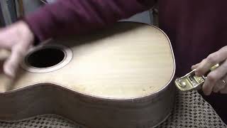 Building a Small Steel String Guitar Part 3 Binding and Tail Graft [upl. by Hertha]