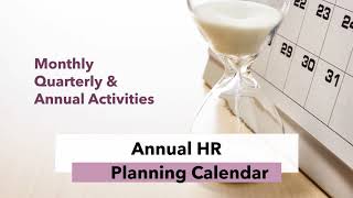 Annual HR Planning Calendar  Annual Calendar of HR Activities [upl. by Marianna936]