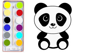 Si Te Vizatojme Nje Panda  Vizatime Per Femije  Warna Warni ART [upl. by Riay]