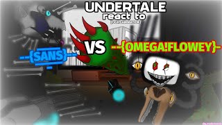 UNDERTALE react to SANS VS OMEGAFLOWEY Animation [upl. by Oniotna564]