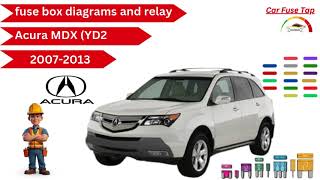 Acura MDX YD2Fuse box diagram layout function20072013 [upl. by Acimad64]