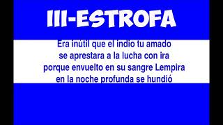 Himno Nacional de Honduras Con Letra CompletoCoro y 7 Estrofas Completo [upl. by Leo765]