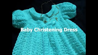 How to crochet a Baby Christening Baptismal Dress Step by Step Online Tutorial [upl. by Ueih]