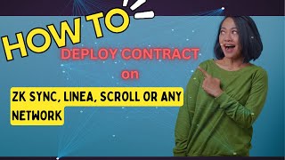 Deploy contract on Zk sync scroll linea using Thirdweb [upl. by Pinckney440]