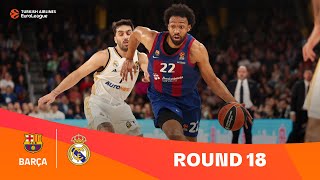 FC BarcelonaReal Madrid  Round 18 Highlights  202324 Turkish Airlines EuroLeague [upl. by Tihw]