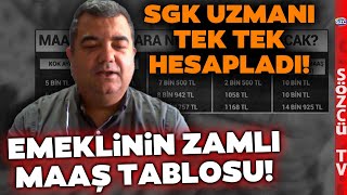 Yeni Emekli Maaş Farkı Tablosu SGK Uzmanı Hesaplayarak Anlattı Kök Maaş Detayı [upl. by Garrard]