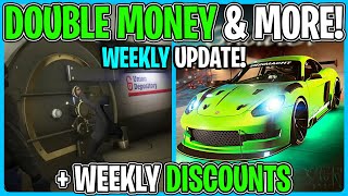 GTA 5 Online WEEKLY UPDATE Double Money amp More Union Depository Heist 2X [upl. by Bohner]